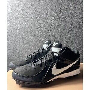 Nike Keystone 3/4 Baseball Cleat Mens Size 12 Black Activewear Sports Lace Up